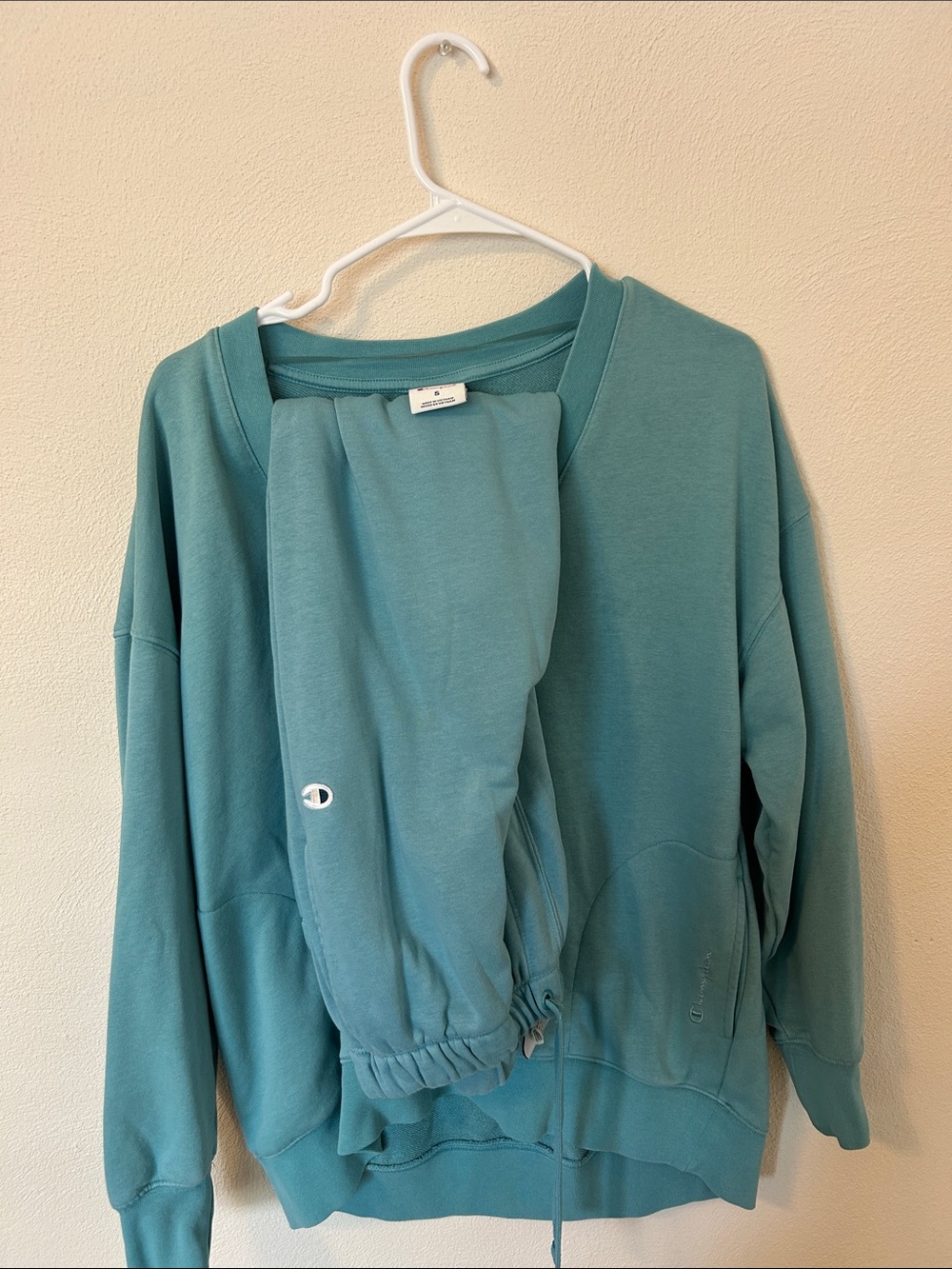 Champion Teal Crewneck & Jogger Set